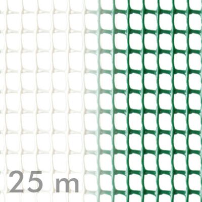 Malla plástica cuadrada en rollos de 25m