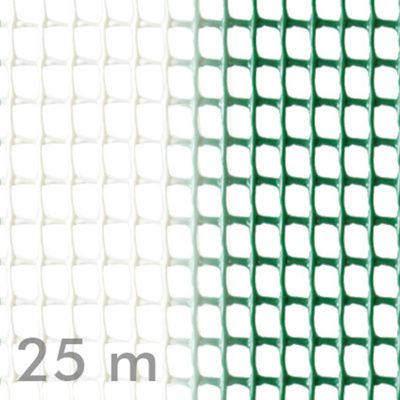 Square plastic mesh in rolls of 25m