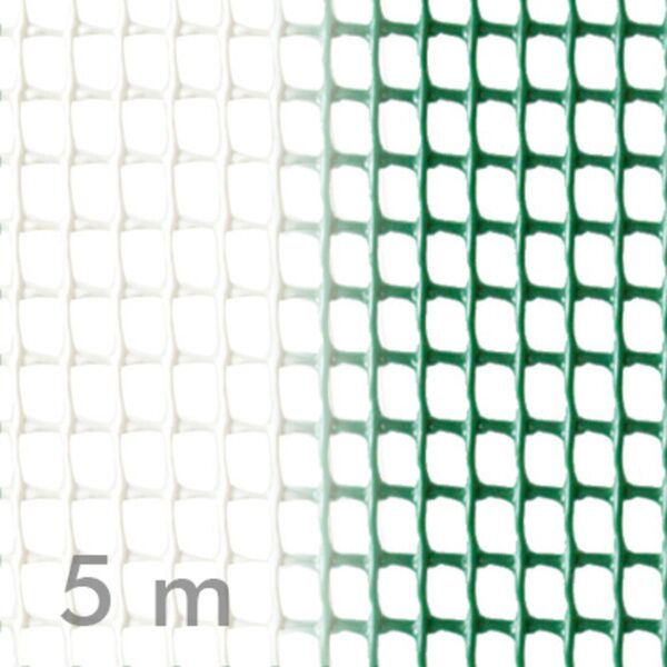 Square plastic mesh in rolls of 5m