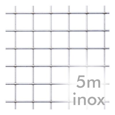 Malla matálica electrosoldada inoxidable AISI 304 rollos de 5m